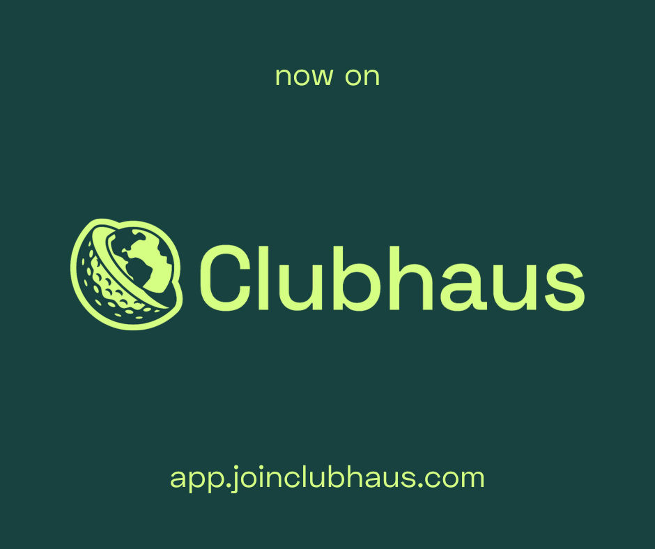 Square Clubhaus announcement graphic with dark green background